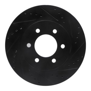 Ford Expedition Brake Rotor (1) - Front Right - DFC - Drilled & Slotted - Black - `02-`06