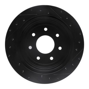 Ford F-150 Brake Rotor (1) - Rear Left - DFC - Drilled & Slotted - Black - `04-`11