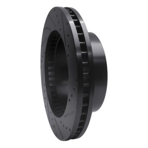 Ford F-250 Super Duty Brake Rotor (1) - Front Left - DFC - Drilled & Slotted - Black - `05-`12