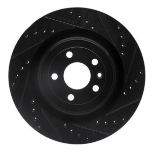 Ford Taurus SHO Brake Rotor (1) - Front Right - DFC - Drilled & Slotted - Black - `13-`19