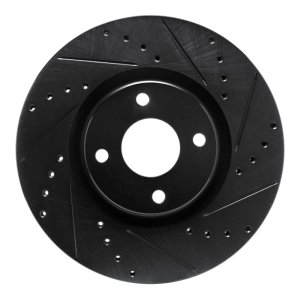Ford EcoSport Brake Rotor (1) - Front Right - DFC - Drilled & Slotted - Black - `18-`22
