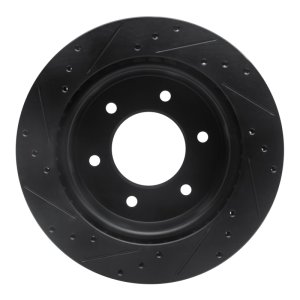 Ford Ranger Brake Rotor (1) - Rear Right - DFC - Drilled & Slotted - Black - `19-`25