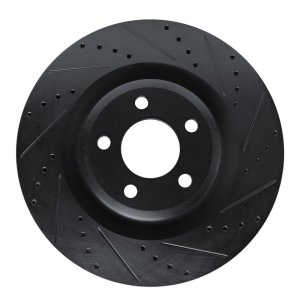 Ford Explorer Brake Rotor (1) - Front Right - DFC - Drilled & Slotted - Black - `20-`25