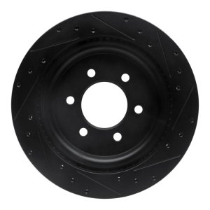 Ford F-150 Lightning Brake Rotor (1) - Rear Left - DFC - Drilled & Slotted - Black - `21-`25 Ford F-150 Lightning Brake Rotor (1) - Rear Left - DFC - Drilled & Slotted - Black - `21-`25