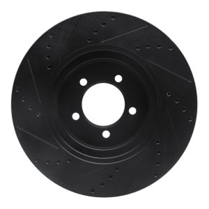 Lincoln Aviator Brake Rotor (1) - Front Right - DFC - Drilled & Slotted - Black - `03-`05 Lincoln Aviator Brake Rotor (1) - Front Right - DFC - Drilled & Slotted - Black - `03-`05