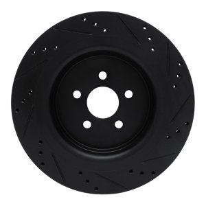 Ford Edge Brake Rotor (1) - Rear Left - DFC - Drilled & Slotted - Black - `19-`24