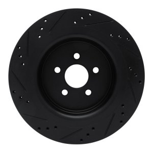 Ford Edge Brake Rotor (1) - Rear Right - DFC - Drilled & Slotted - Black - `19-`24