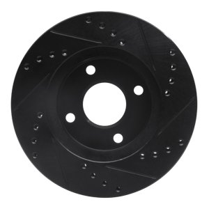 Ford Contour Brake Rotor (1) - Front Left - DFC - Drilled & Slotted - Black - `95-`04