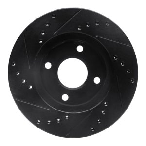 Ford Contour Brake Rotor (1) - Front Right - DFC - Drilled & Slotted - Black - `95-`04