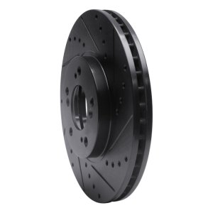 Acura RL Brake Rotor (1) - Front Right - DFC - Drilled & Slotted - Black - `99-`04