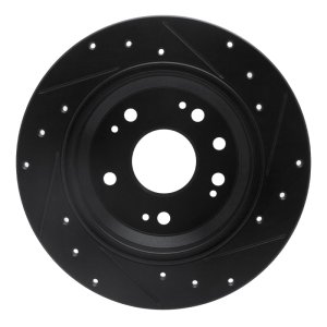 Acura RL Brake Rotor (1) - Rear Left - DFC - Drilled & Slotted - Black - `02-`04