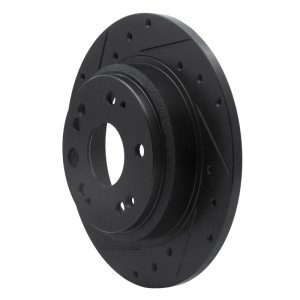 Acura RL Brake Rotor (1) - Rear Left - DFC - Drilled & Slotted - Black - `02-`04