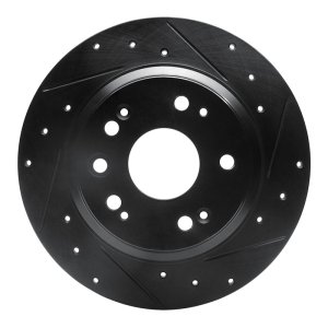Acura RL Brake Rotor (1) - Rear Right - DFC - Drilled & Slotted - Black - `02-`04