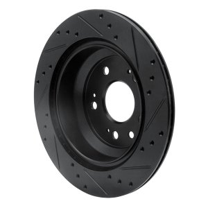 Acura RL Brake Rotor (1) - Rear Left - DFC - Drilled & Slotted - Black - `05-`12