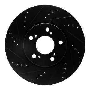 Acura RLX Brake Rotor (1) - Front Left - DFC - Drilled & Slotted - Black - `14-`20 Acura RLX Brake Rotor (1) - Front Left - DFC - Drilled & Slotted - Black - `14-`20