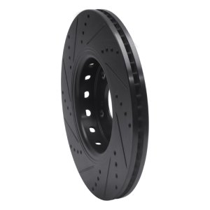 Acura RLX Brake Rotor (1) - Front Right - DFC - Drilled & Slotted - Black - `14-`20