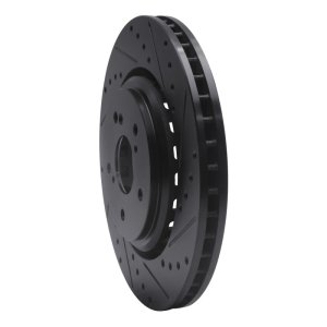 Acura TLX Brake Rotor (1) - Front Right - DFC - Drilled & Slotted - Black - `14-`20