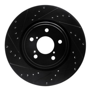 Acura MDX Brake Rotor (1) - Front Left - DFC - Drilled & Slotted - Black - `17-`20 Acura MDX Brake Rotor (1) - Front Left - DFC - Drilled & Slotted - Black - `17-`20