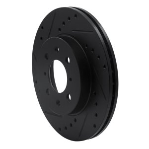 Acura Integra Brake Rotor (1) - Front Left - DFC - Drilled & Slotted - Black - `90-`17