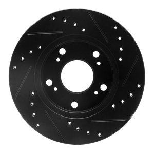 Acura RSX Brake Rotor (1) - Front Left - DFC - Drilled & Slotted - Black - `02-`15 Acura RSX Brake Rotor (1) - Front Left - DFC - Drilled & Slotted - Black - `02-`15