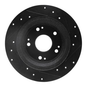 Acura ILX Brake Rotor (1) - Rear Left - DFC - Drilled & Slotted - Black - `05-`22 Acura ILX Brake Rotor (1) - Rear Left - DFC - Drilled & Slotted - Black - `05-`22