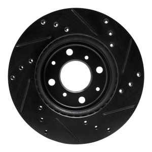 Honda Fit Brake Rotor (1) - Front Left - DFC - Drilled & Slotted - Black - `15-`20