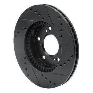 Acura TL Brake Rotor (1) - Front Left - DFC - Drilled & Slotted - Black - `91-`01