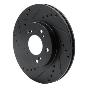 Acura TL Brake Rotor (1) - Front Left - DFC - Drilled & Slotted - Black - `91-`01