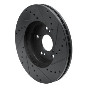 Acura MDX Brake Rotor (1) - Front Left - DFC - Drilled & Slotted - Black - `99-`14 Acura MDX Brake Rotor (1) - Front Left - DFC - Drilled & Slotted - Black - `99-`14