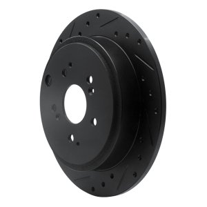 Acura MDX Brake Rotor (1) - Rear Left - DFC - Drilled & Slotted - Black - `01-`08