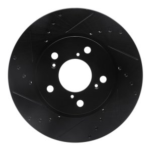 Honda Odyssey Brake Rotor (1) - Front Left - DFC - Drilled & Slotted - Black - `05-`10 Honda Odyssey Brake Rotor (1) - Front Left - DFC - Drilled & Slotted - Black - `05-`10