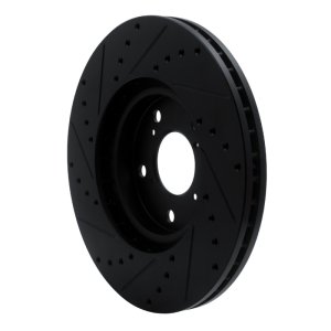 Honda Ridgeline Brake Rotor (1) - Front Right - DFC - Drilled & Slotted - Black - `06-`14