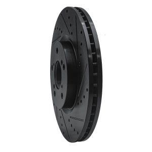 Acura RLX Brake Rotor (1) - Front Right - DFC - Drilled & Slotted - Black - `07-`20