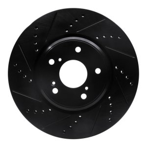 Acura ILX Brake Rotor (1) - Front Left - DFC - Drilled & Slotted - Black - `16-`22 Acura ILX Brake Rotor (1) - Front Left - DFC - Drilled & Slotted - Black - `16-`22