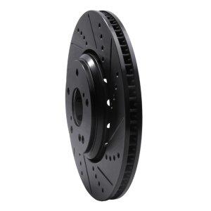 Acura ILX Brake Rotor (1) - Front Right - DFC - Drilled & Slotted - Black - `16-`22