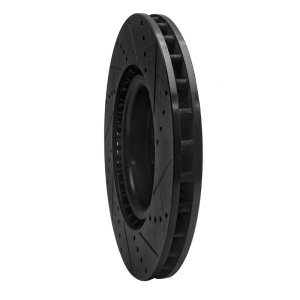 Acura INTEGRA Brake Rotor (1) - Front Left - DFC - Drilled and Slotted - Black - `17-`25