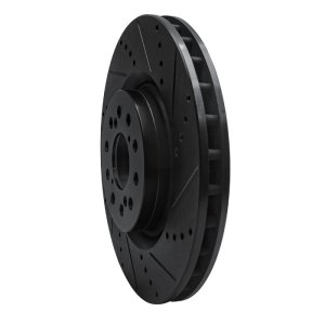 Acura INTEGRA Brake Rotor (1) - Front Right - DFC - Drilled & Slotted - Black - `17-`25