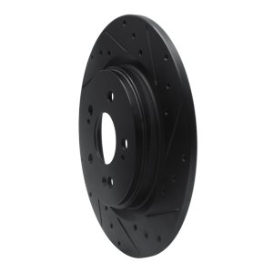 Honda Odyssey Brake Rotor (1) - Rear Right - DFC - Drilled & Slotted - Black - `18-`25