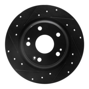 Honda Civic Brake Rotor (1) - Rear Left - DFC - Drilled & Slotted - Black - `17-`20