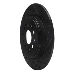 Acura RDX Brake Rotor (1) - Rear Right - DFC - Drilled & Slotted - Black - `17-`25