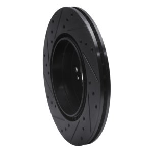 Chrysler Crossfire Brake Rotor (1) - Rear Right - DFC - Drilled & Slotted - Black - `98-`09