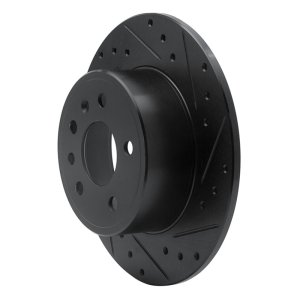 Chevrolet Astra Brake Rotor (1) - Rear Right - DFC - Drilled & Slotted - Black - `97-`08