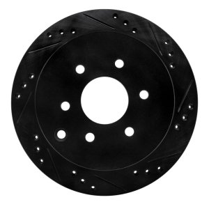 Nissan Frontier Brake Rotor (1) - Rear Right - DFC - Drilled & Slotted - Black - `05-`25 Nissan Frontier Brake Rotor (1) - Rear Right - DFC - Drilled & Slotted - Black - `05-`25