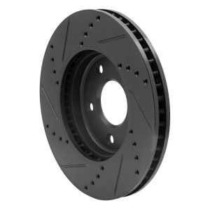 Chevrolet City Express Brake Rotor (1) - Front Right - DFC - Drilled & Slotted - Black - `11-`25