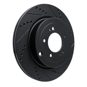 Mitsubishi Lancer Brake Rotor (1) - Rear Right - DFC - Drilled & Slotted - Black - `08-`15 Mitsubishi Lancer Brake Rotor (1) - Rear Right - DFC - Drilled & Slotted - Black - `08-`15