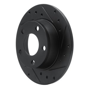 Audi A6 Quattro Brake Rotor (1) - Rear Right - DFC - Drilled & Slotted - Black - `99-`02