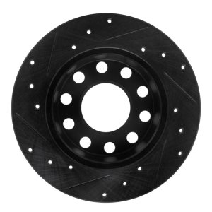 Audi A4 Brake Rotor (1) - Rear Right - DFC - Drilled & Slotted - Black - `00-`08 Audi A4 Brake Rotor (1) - Rear Right - DFC - Drilled & Slotted - Black - `00-`08