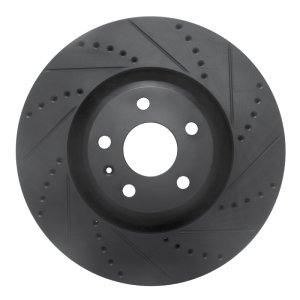 Audi TT Quattro Brake Rotor (1) - Front Right - DFC - Drilled & Slotted - Black - `08-`11 Audi TT Quattro Brake Rotor (1) - Front Right - DFC - Drilled & Slotted - Black - `08-`11