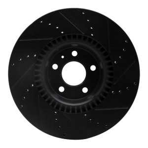 Audi A6 Quattro Brake Rotor (1) - Front Left - DFC - Drilled & Slotted - Black - `12-`18 Audi A6 Quattro Brake Rotor (1) - Front Left - DFC - Drilled & Slotted - Black - `12-`18