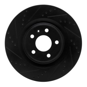 Audi A6 Allroad Brake Rotor (1) - Rear Left - DFC - Drilled & Slotted - Black - `08-`25